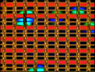 Blick durch die Pixelstruktur Blick durch die Pixelstruktur