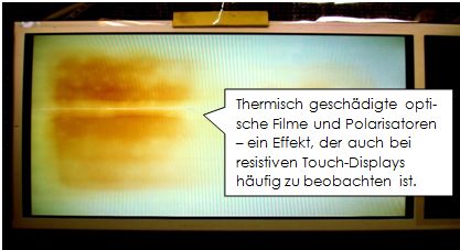 Thermisch geschädigte optische Filme und Polarisatoren Thermisch geschädigte optische Filme und Polarisatoren
