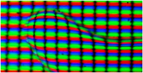 Optical Bonding mit gefangener Blase Optical Bonding mit gefangener Blase