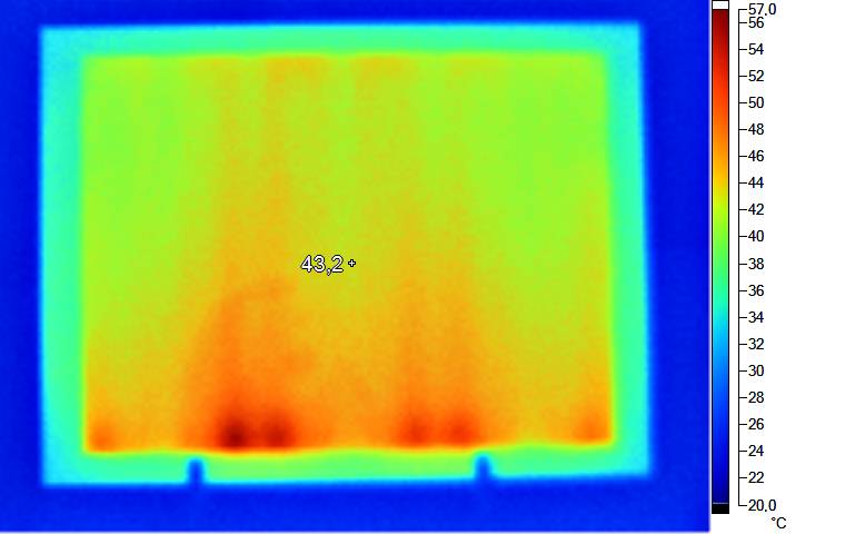 thermal hotspots in a display